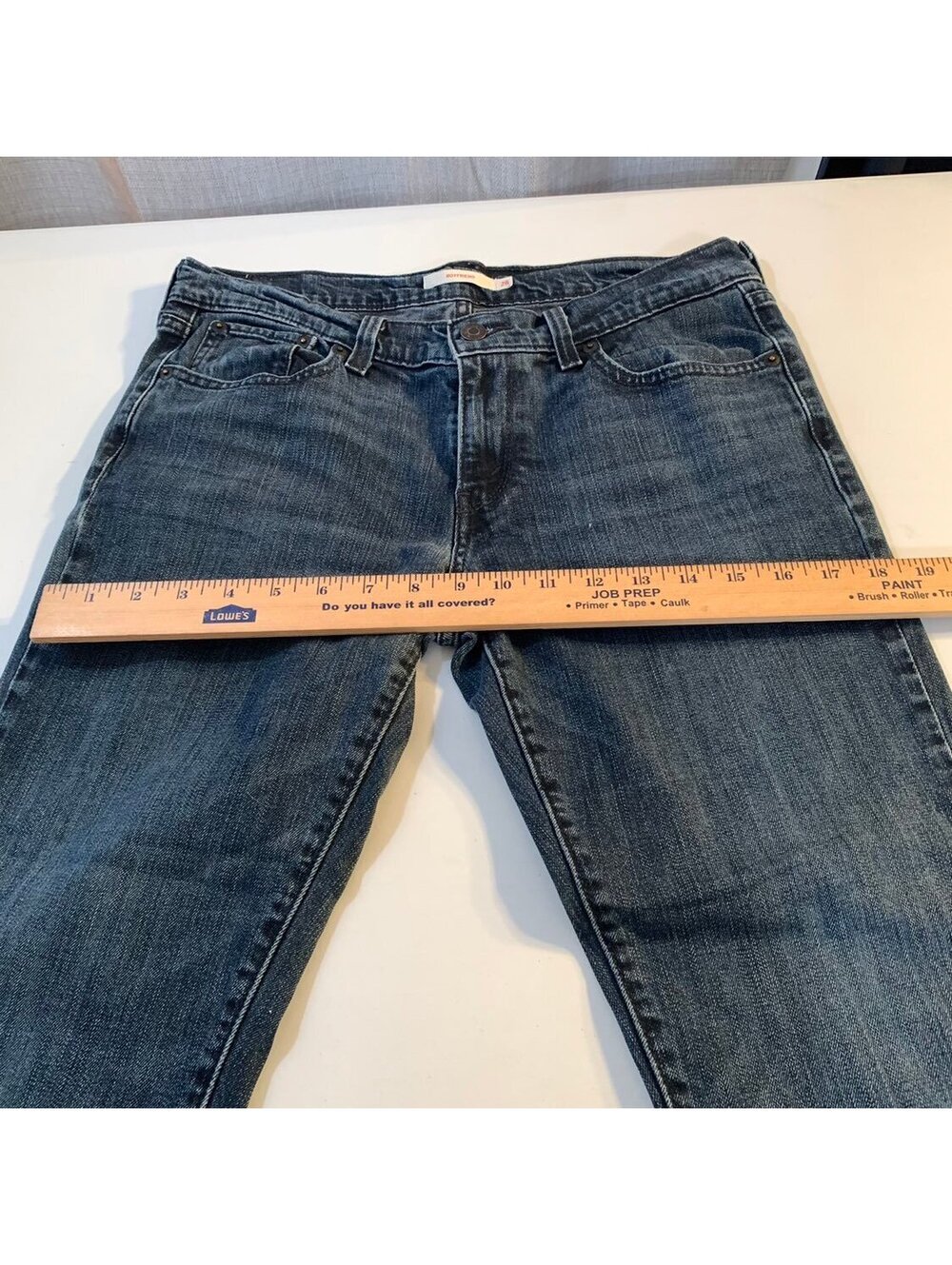Levi's Boyfriend Jeans Size 28 Dark Wash Denim - Picture 7 of 8